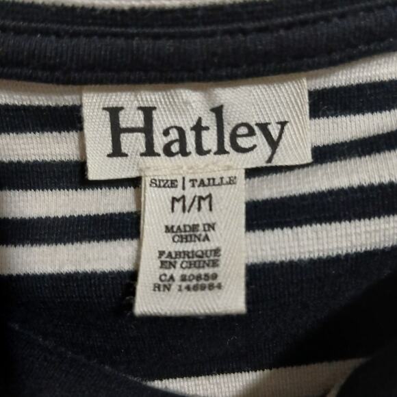 Hatley Medium Long-Sleeved Bodycon Cowl Neck Cotton Spandex Dress Striped - Picture 2 of 16